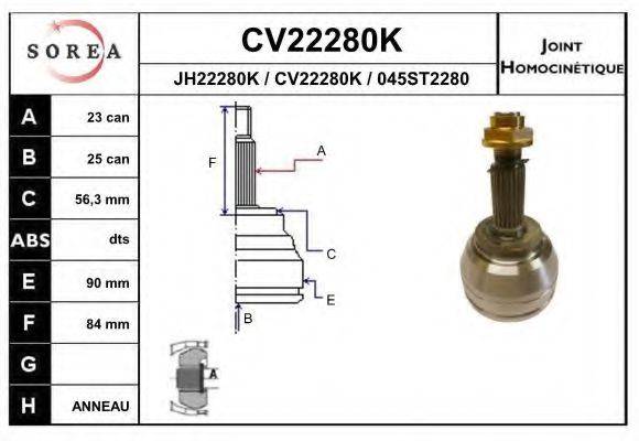 EAI CV22280K Шарнірний комплект, приводний вал