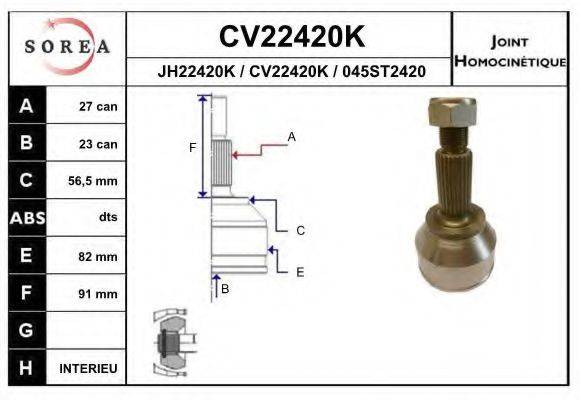 EAI CV22420K Шарнірний комплект, приводний вал