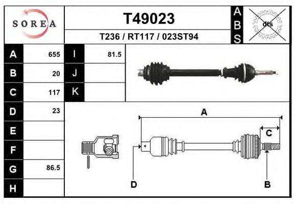 EAI T49023 Приводний вал