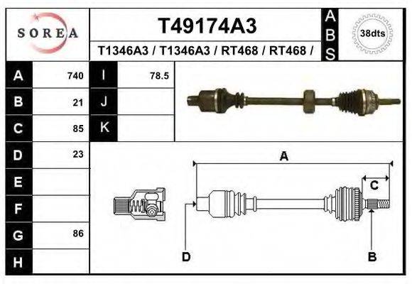 EAI T49174A3 Приводний вал