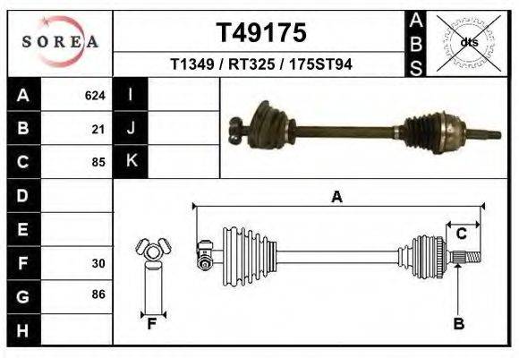 EAI T49175 Приводний вал