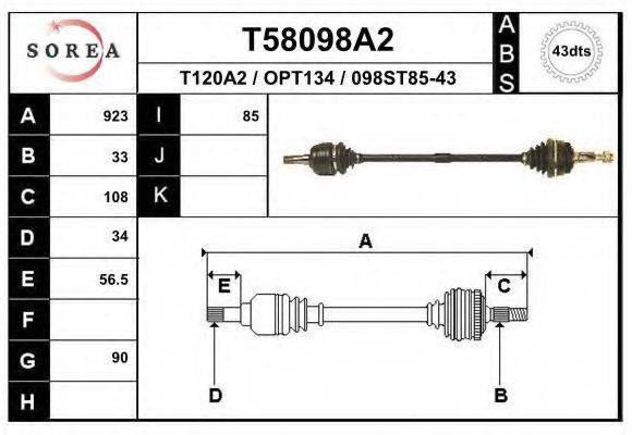 EAI T58098A2 Приводний вал