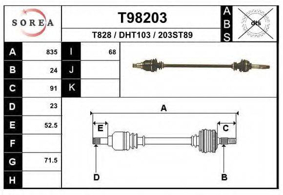 EAI T98203 Приводний вал