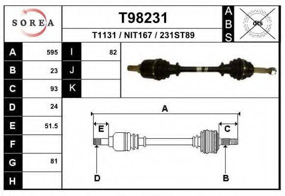 EAI T98231 Приводний вал