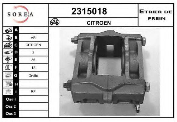 EAI 2315018 Гальмівний супорт