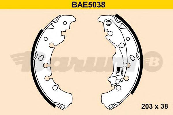 BARUM BAE5038 Комплект гальмівних колодок