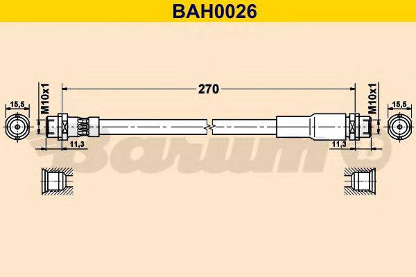 BARUM BAH0026 Гальмівний шланг