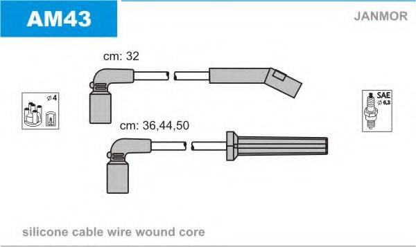 JANMOR AM43 Комплект дротів запалювання