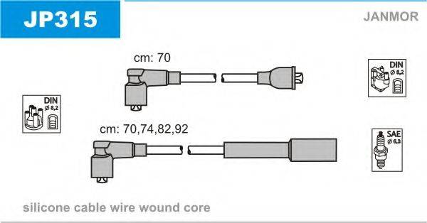 JANMOR JP315 Комплект дротів запалювання