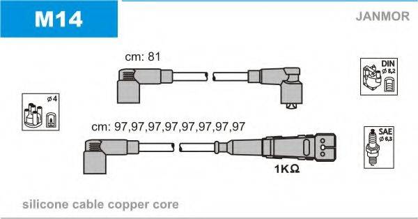 JANMOR M14 Комплект дротів запалювання