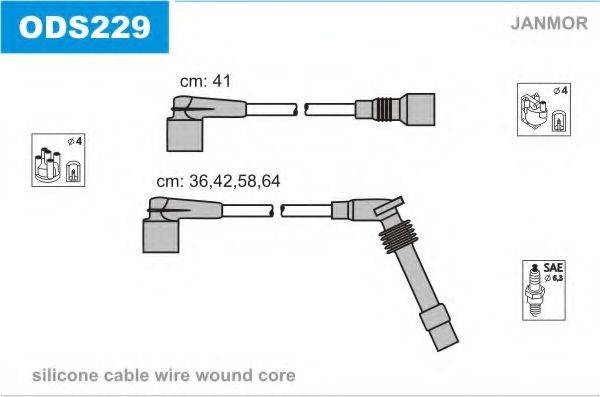 JANMOR ODS229 Комплект дротів запалювання