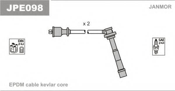 JANMOR JPE098 Комплект дротів запалювання