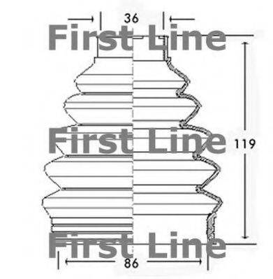 FIRST LINE FCB2280 Пильовик, приводний вал