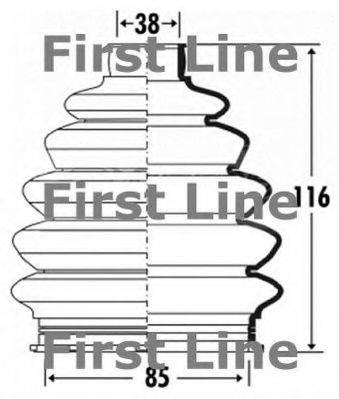 FIRST LINE FCB6084 Пильовик, приводний вал