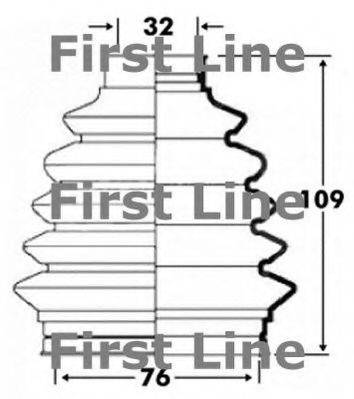 FIRST LINE FCB6091 Пильовик, приводний вал