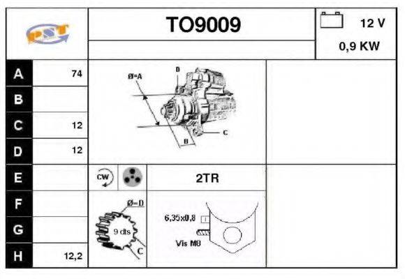 SNRA TO9009 Стартер