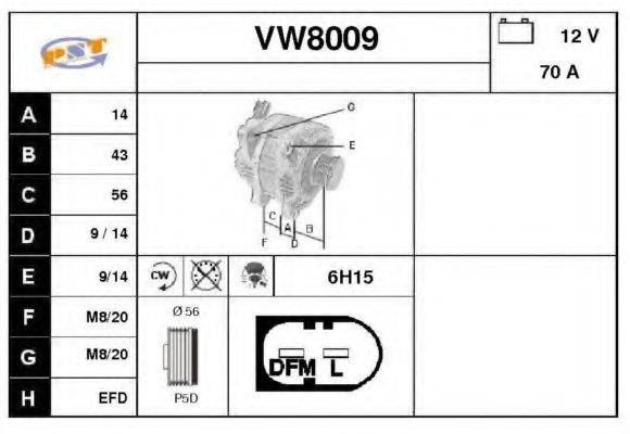 SNRA VW8009 Генератор