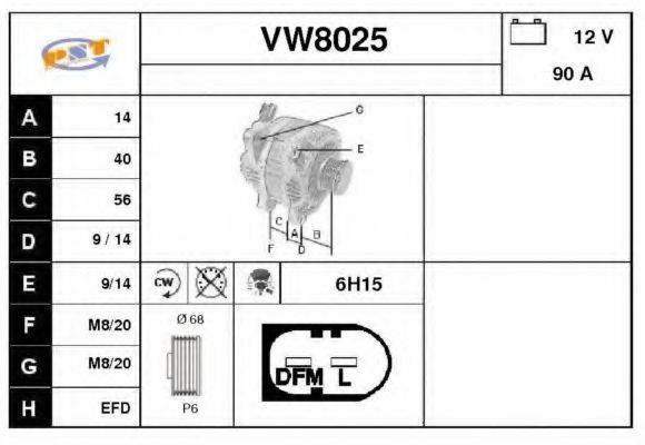 SNRA VW8025 Генератор