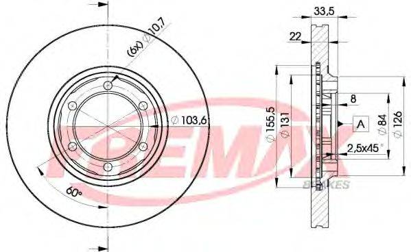 FREMAX BD0201 гальмівний диск