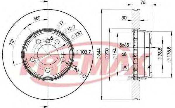 FREMAX BD2207 гальмівний диск