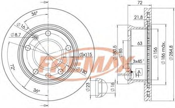 FREMAX BD0187 гальмівний диск