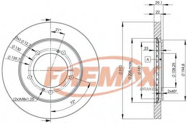 FREMAX BD6010 гальмівний диск