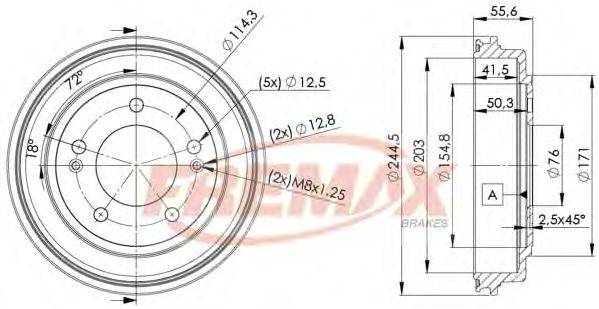 FREMAX BD5174 Гальмівний барабан