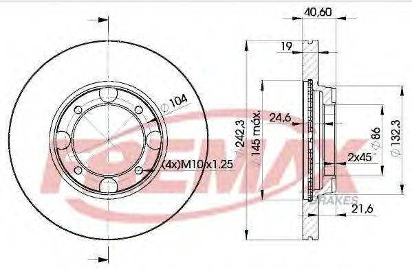 FREMAX BD2135 гальмівний диск