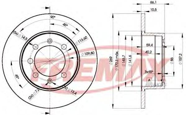 FREMAX BD4575 гальмівний диск