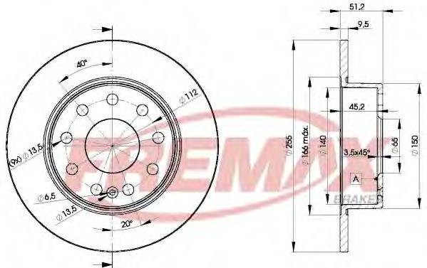 FREMAX BD5616 гальмівний диск