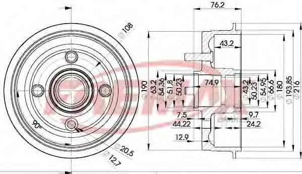 FREMAX BD6629 Гальмівний барабан