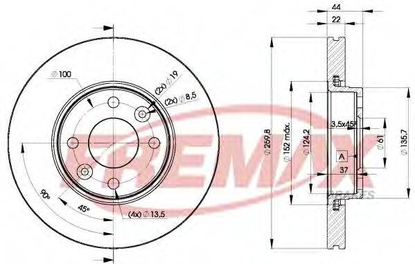 FREMAX BD7795 гальмівний диск