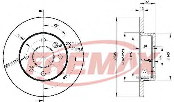 FREMAX BD9850 гальмівний диск