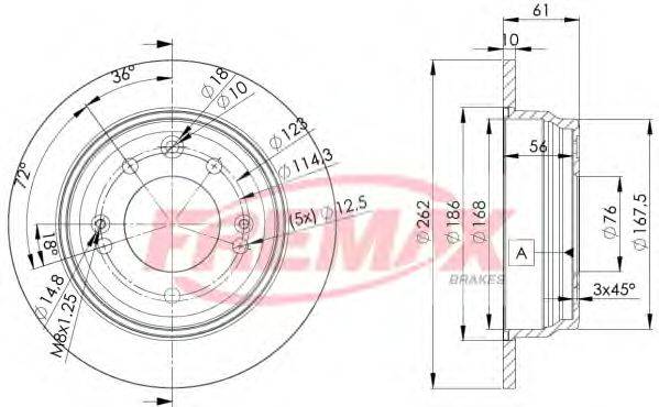 FREMAX BD0581 гальмівний диск