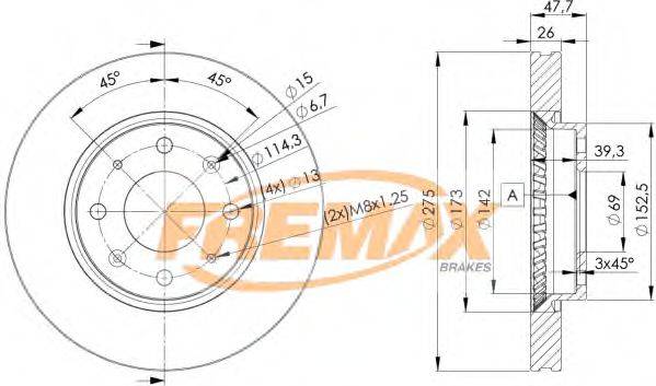 FREMAX BD5002 гальмівний диск