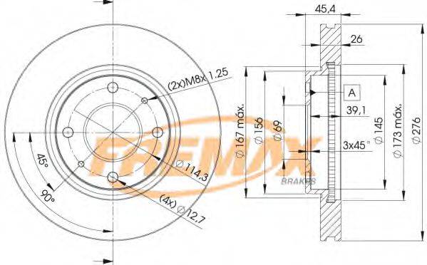 FREMAX BD6070 гальмівний диск