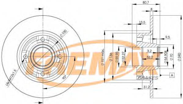 FREMAX BD7823 гальмівний диск