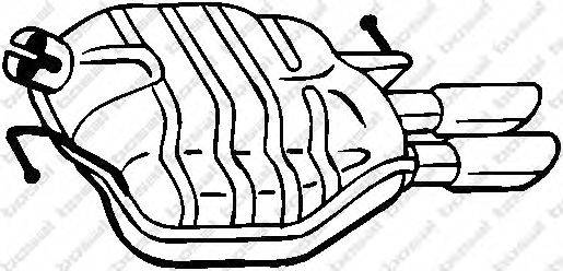 BOSAL 105031 Глушник вихлопних газів кінцевий