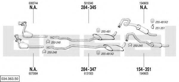 BOSAL 03406350 Система випуску ОГ