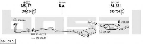 BOSAL 03416551 Система випуску ОГ