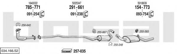 BOSAL 03416652 Система випуску ОГ