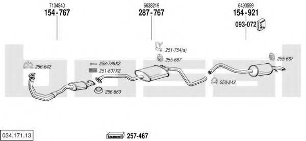 BOSAL 03417113 Система випуску ОГ