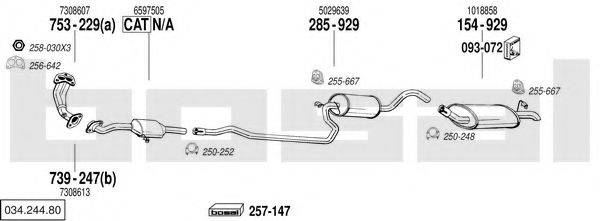 BOSAL 03424480 Система випуску ОГ