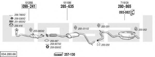 BOSAL 03428066 Система випуску ОГ