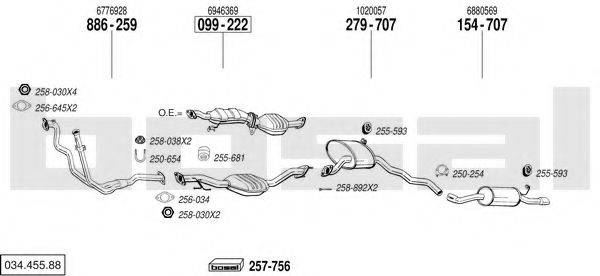 BOSAL 03445588 Система випуску ОГ