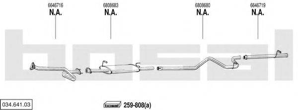 BOSAL 03464103 Система випуску ОГ