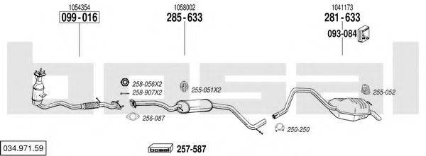 BOSAL 03497159 Система випуску ОГ