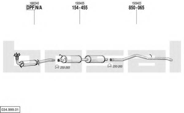 BOSAL 03499901 Система випуску ОГ