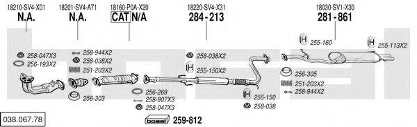 BOSAL 03806778 Система випуску ОГ