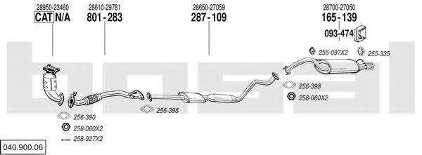 BOSAL 04090006 Система випуску ОГ